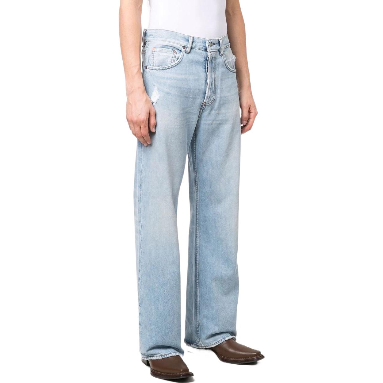 Purchase アクネ ストゥディオズ ライトブルー ウォッシュド コットン ストレートジーンズ 2021M B00277-228