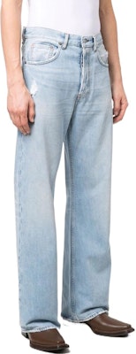 アクネ ストゥディオズ ライトブルー ウォッシュド コットン ストレートジーンズ 2021M B00277-228 Purchase アクネ ストゥディオズ ライトブルー ウォッシュド コットン ストレートジーンズ 2021M B00277-228