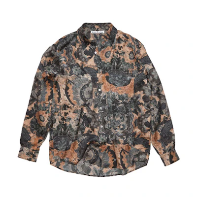 Acne Studios Long Sleeve Single-Breasted Shirt. BB0536-AMX