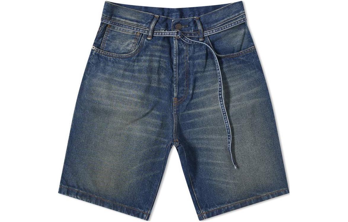 Order Acne Studios Loose Fit Straight Denim Shorts Biru BE0136-863