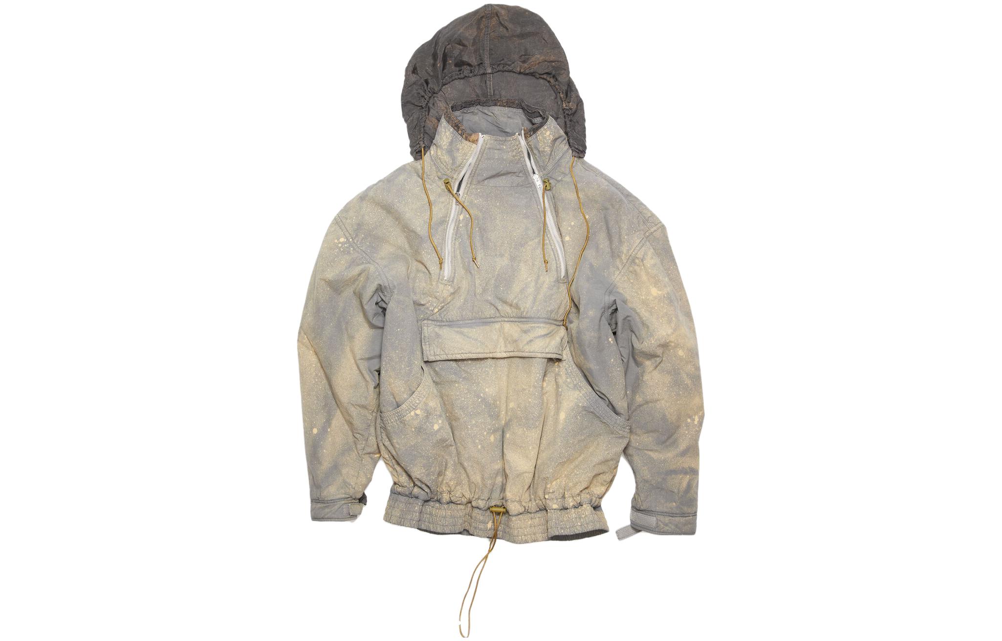 Acne Studios  Loose Fit Zip-Up Hoodie Mud Grey. B90714-CVD