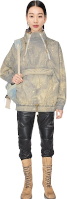 Acne Studios Loose Fit Zip-Up Hoodie Mud Grey. B90714-CVD Lookbook Acne Studios Loose Fit Zip-Up Hoodie Mud Grey. B90714-CVD