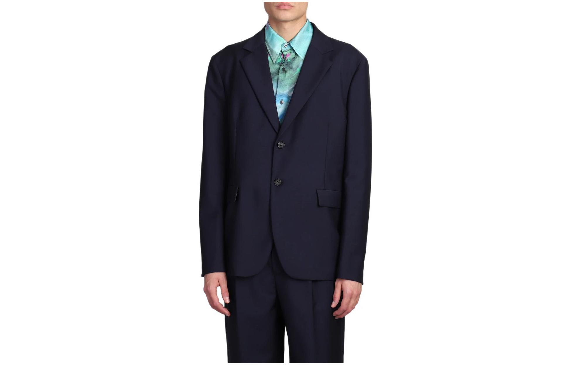 Order Acne Studios Chaqueta Azul Marino Sólida de Manga Larga y Corte Clasico. BH0176-833