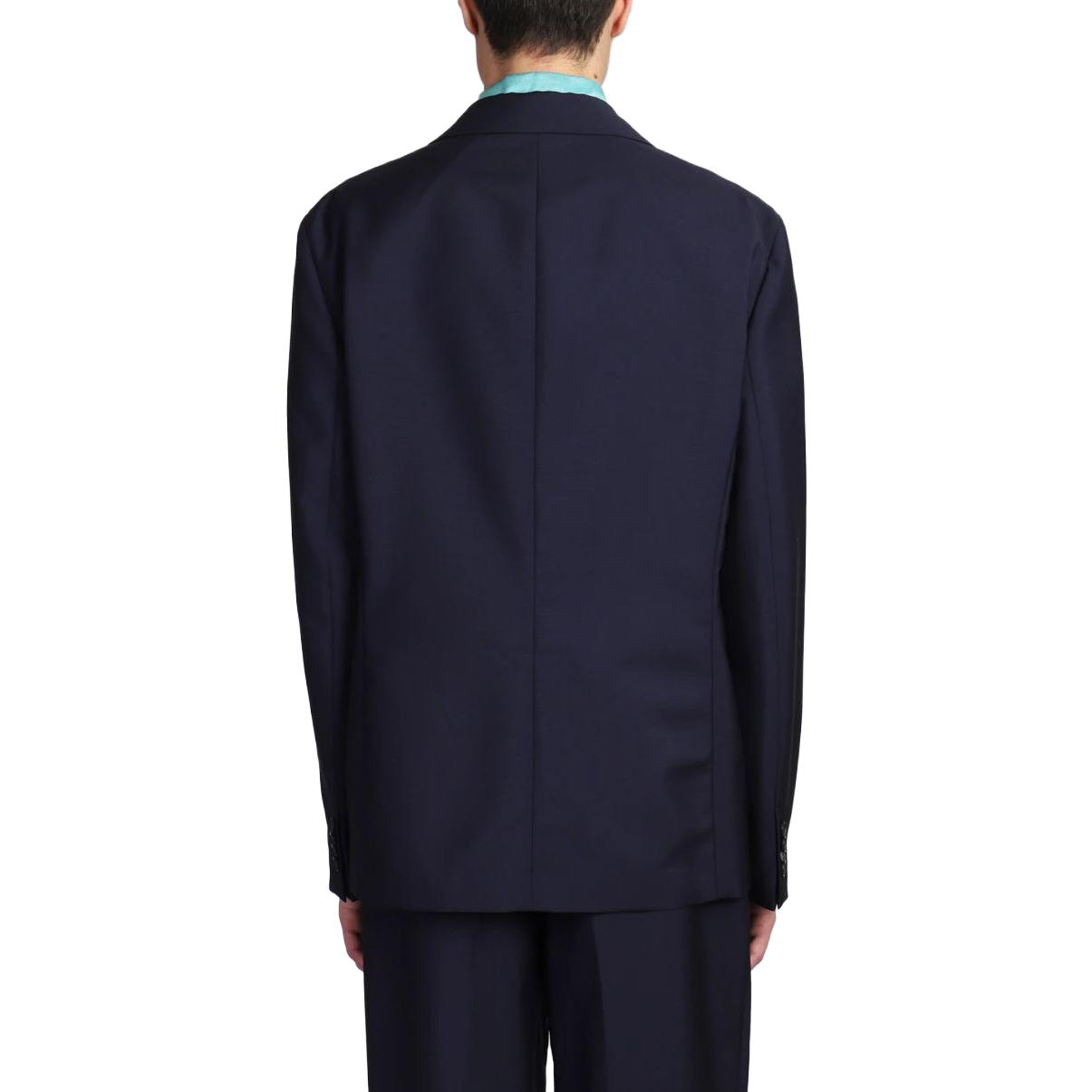 Shop Acne Studios Chaqueta Azul Marino Sólida de Manga Larga y Corte Clasico. BH0176-833