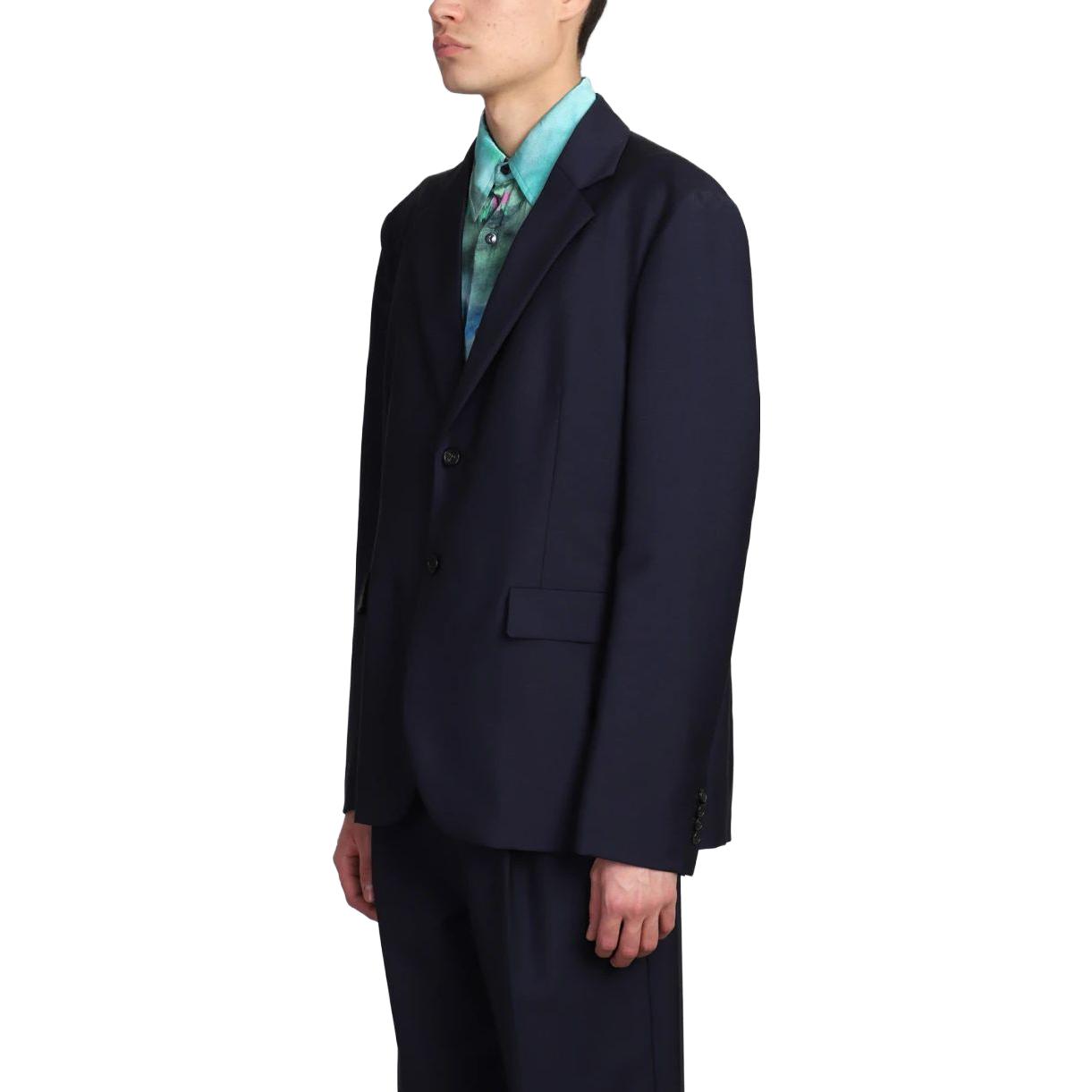 Purchase Acne Studios Chaqueta Azul Marino Sólida de Manga Larga y Corte Clasico. BH0176-833