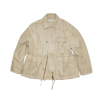 Acne Studios Oversized Long Sleeve Jacket Cold Beige B90721-AE5