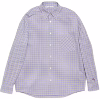 Order Acne Studios 藍黃格紋寬鬆襯衫扣襯衫 BB0597-DP4
