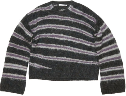 Acne Studios Oversized Striped Pullover Sweater Grey. B60315-DRI Buy Acne Studios Oversized Striped Pullover Sweater Grey. B60315-DRI