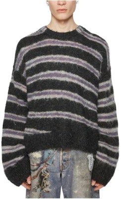 Acne Studios Oversized Striped Pullover Sweater Grey. B60315-DRI Lookbook Acne Studios Oversized Striped Pullover Sweater Grey. B60315-DRI