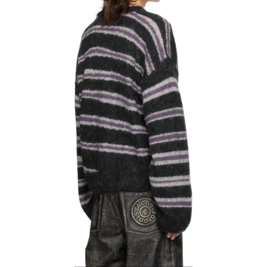 Details for Acne Studios  Oversized Striped Pullover Sweater Grey. B60315-DRI