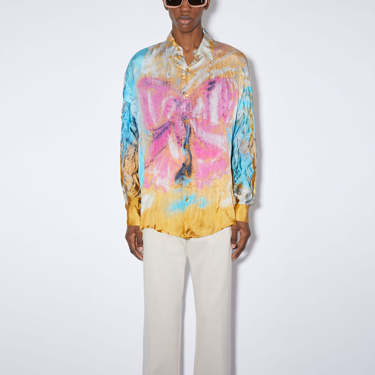 Lookbook Acne Studios  Printed Single-Breasted Shirt. BB0487-DD8