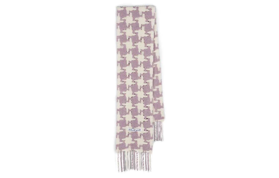 Acne Studios  Purple Checkered Pattern Wool Scarf. CA0153 圖 3
