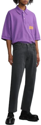 아크네 스튜디오 퍼플 로고 자수 반팔 폴로 셔츠. BL0326-PPL Shop 아크네 스튜디오 퍼플 로고 자수 반팔 폴로 셔츠. BL0326-PPL