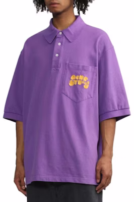 아크네 스튜디오 퍼플 로고 자수 반팔 폴로 셔츠. BL0326-PPL Purchase 아크네 스튜디오 퍼플 로고 자수 반팔 폴로 셔츠. BL0326-PPL