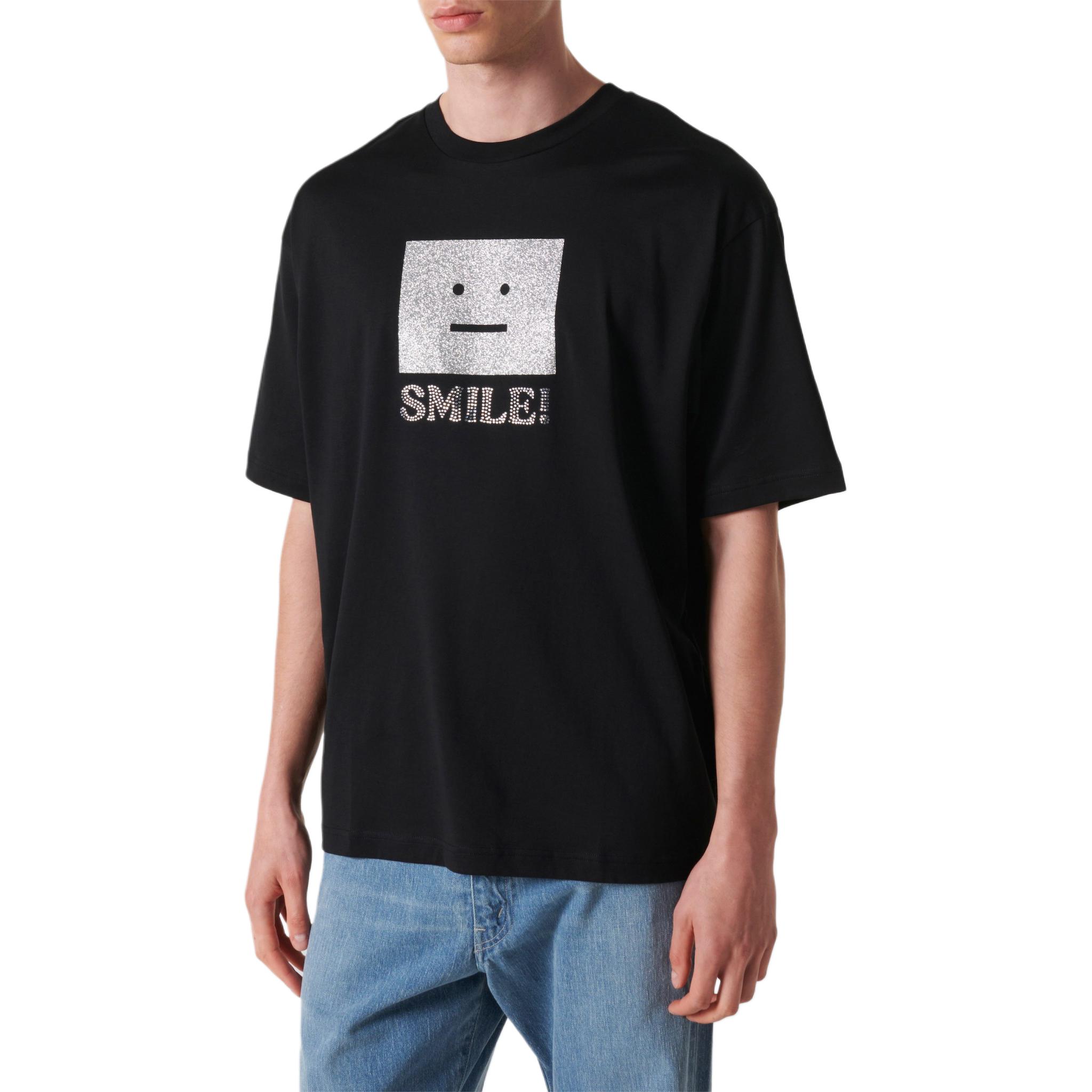 Shop Acne Studios  Relaxed Fit Cotton Knit Short Sleeve T-Shirt Black P00941852