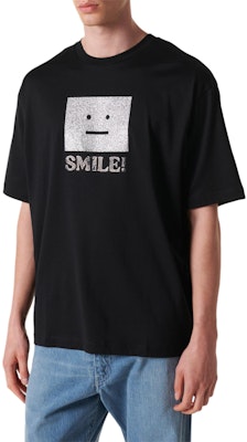 Acne Studios Camiseta Negra de Manga Corta Relajada en Algodón Tejido P00941852 Shop Acne Studios Camiseta Negra de Manga Corta Relajada en Algodón Tejido P00941852