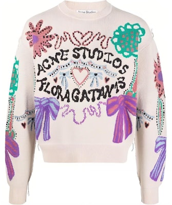 アクネ ストゥディオズ リラックスフィット 刺繍文字入りクルーネックスウェット。 B60261-BRH Buy アクネ ストゥディオズ リラックスフィット 刺繍文字入りクルーネックスウェット。 B60261-BRH