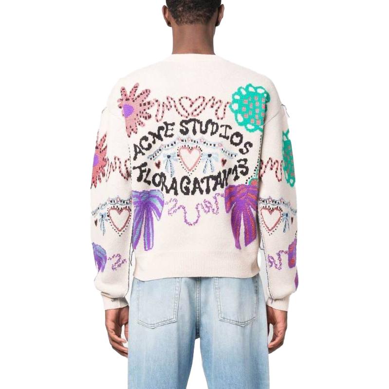 Purchase アクネ ストゥディオズ リラックスフィット 刺繍文字入りクルーネックスウェット。 B60261-BRH