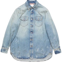 Acne Studios Relaxed Fit Light Blue Denim Shirt with Dual Chest Pockets CB0070-228 Acne Studios Relaxed Fit Light Blue Denim Shirt with Dual Chest Pockets CB0070-228