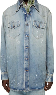 Camisa Denim Azul Claro Acne Studios Relaxed Fit con Bolsillos Duales en el Pecho CB0070-228 Shop Camisa Denim Azul Claro Acne Studios Relaxed Fit con Bolsillos Duales en el Pecho CB0070-228