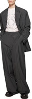 Shop Acne Studios 寬鬆版中腰長褲 深灰色 BK0620-AA2