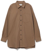 Acne Studios Relaxed Long Sleeve Shirt Solid Beige Casual Wear BB0201 Acne Studios Relaxed Long Sleeve Shirt Solid Beige Casual Wear BB0201