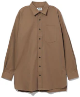 Order Acne Studios Relaxed Long Sleeve Shirt Solid Beige Casual Wear BB0201