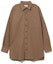 Order Acne Studios Relaxed Long Sleeve Shirt Solid Beige Casual Wear BB0201