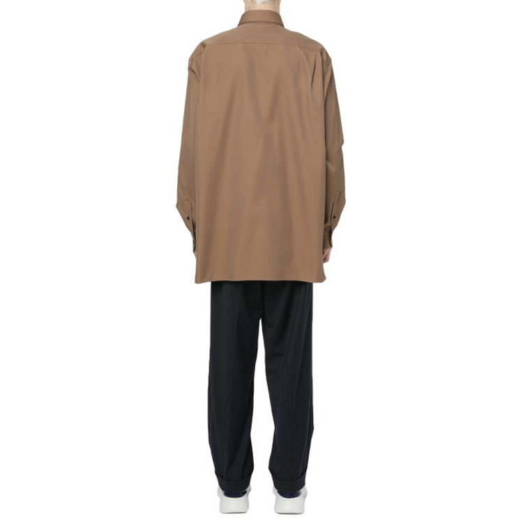 Shop Acne Studios 寬鬆版長袖襯衫米色休閒時尚穿搭 BB0201