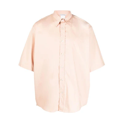 Acne Studios Short-Sleeve Shirt in Light Beige. BB0527-AHT