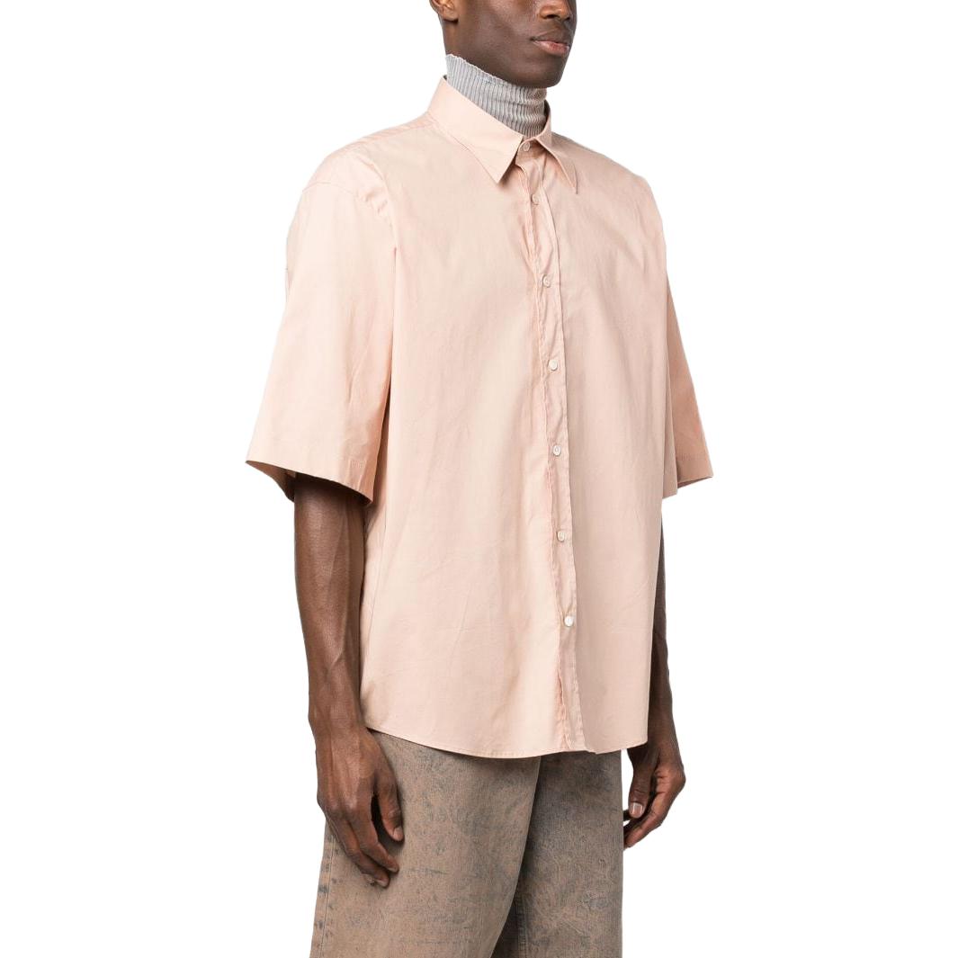 Shop Acne Studios 淺米色短袖襯衫 BB0527-AHT