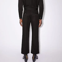 Purchase Acne Studios 素黑寬鬆剪裁九分喇叭褲 BK0462-900