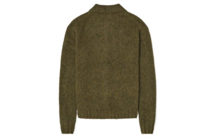 Lookbook Acne Studios Solid Button-Up Knit Cardigan Hijau Tua. B60294