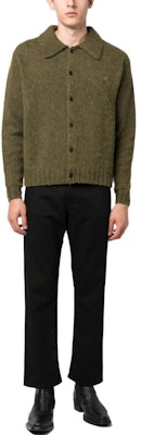 アクネ ストゥディオズ ソリッド ボタンアップ ニット カーディガン ディープグリーン B60294 Shop アクネ ストゥディオズ ソリッド ボタンアップ ニット カーディガン ディープグリーン B60294