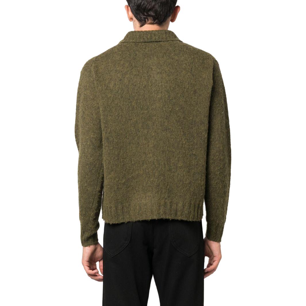 Purchase Acne Studios Solid Button-Up Knit Cardigan Hijau Tua. B60294