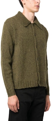 アクネ ストゥディオズ ソリッド ボタンアップ ニット カーディガン ディープグリーン B60294 Details for アクネ ストゥディオズ ソリッド ボタンアップ ニット カーディガン ディープグリーン B60294