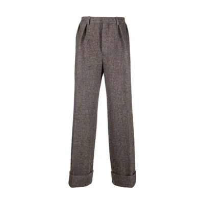 Acne Studios Solid High-Waisted Loose Straight-Leg Casual Pants. BK0463-990