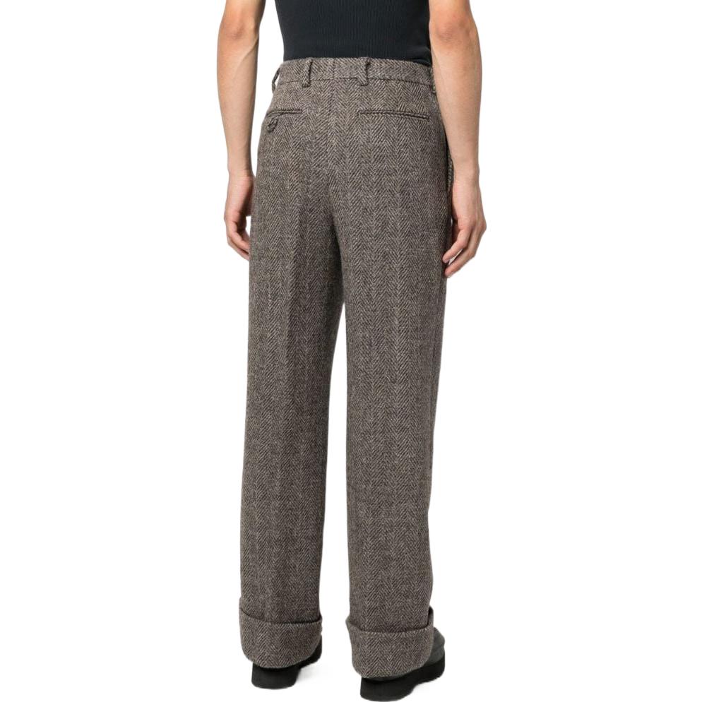 Shop Acne Studios 高腰宽松直筒休闲长裤. BK0463-990