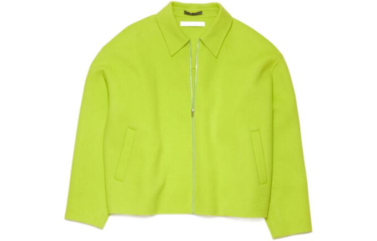 Acne Studios  Solid Lime Green Wool Casual Jacket. B90629-ABE