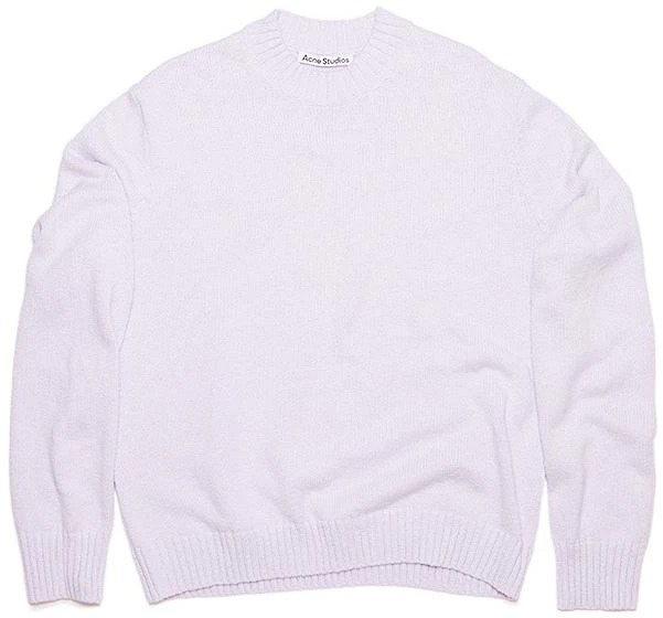 acne-studios-ss-22-solid-color-crewneck-long-sleeve-sweater-light-purple-b60178-adh