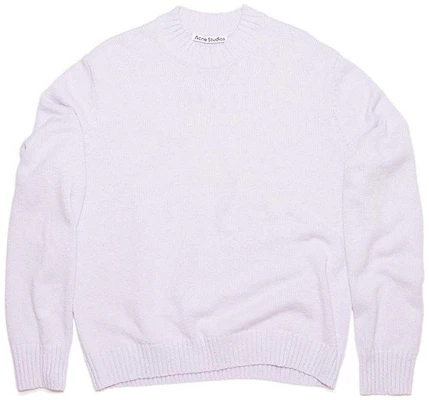 Acne Studios SS22 Solid Color Crewneck Long Sleeve Sweater Light Purple. B60178-ADH Buy Acne Studios SS22 Solid Color Crewneck Long Sleeve Sweater Light Purple. B60178-ADH
