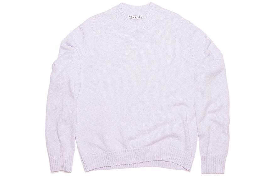 Order Acne Studios SS22 Suéter Lila Claro de Manga Larga y Cuello Redondo. B60178-ADH