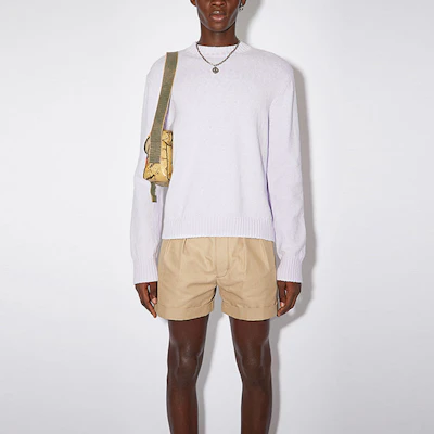 Acne Studios SS22 Solid Color Crewneck Long Sleeve Sweater Light Purple. B60178-ADH Lookbook Acne Studios SS22 Solid Color Crewneck Long Sleeve Sweater Light Purple. B60178-ADH