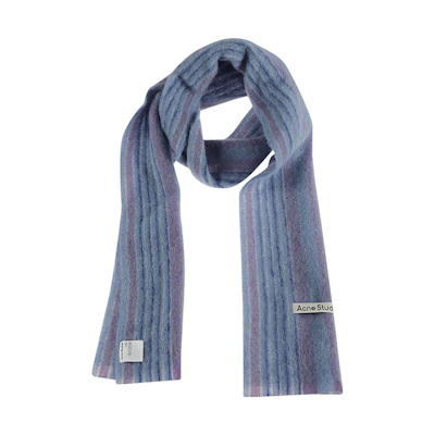 Acne Studios Striped Fringe Knit Scarf - Cozy and Warm Accessory CA0231DEH
