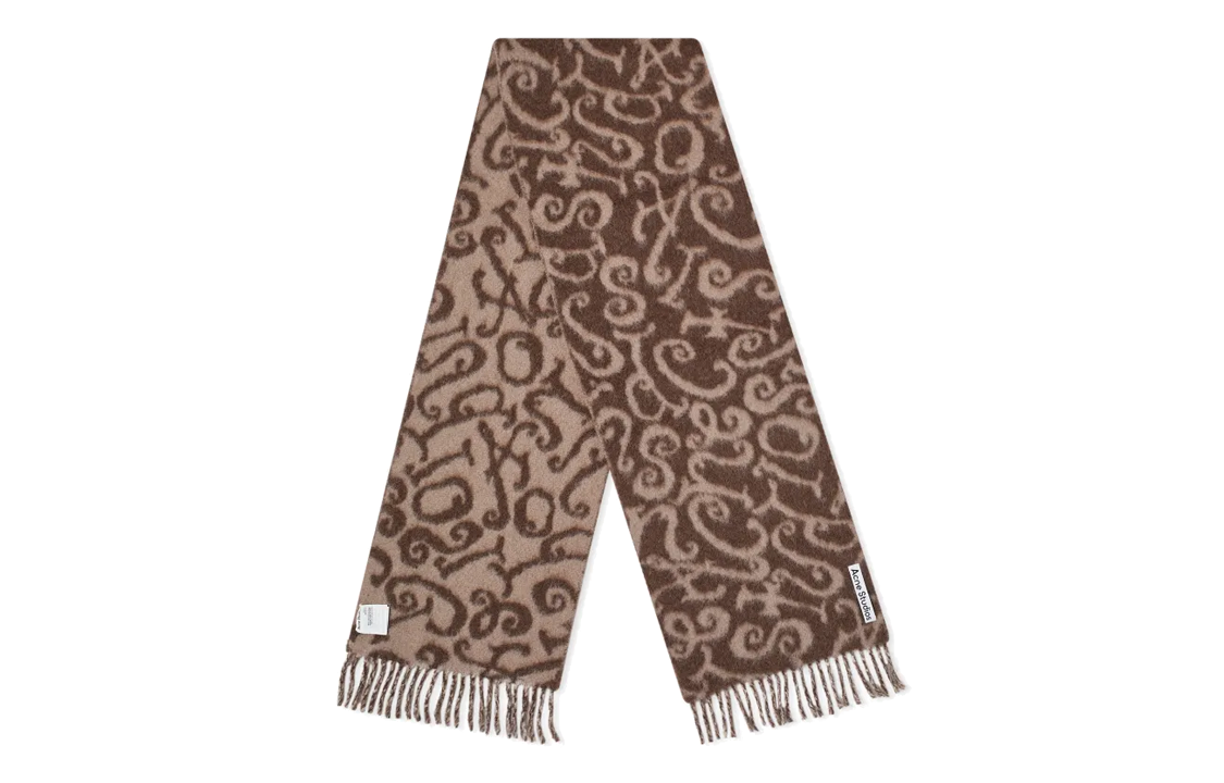 Lookbook Acne Studios 流苏装饰羊毛围巾 棕色 CA0279AFQ