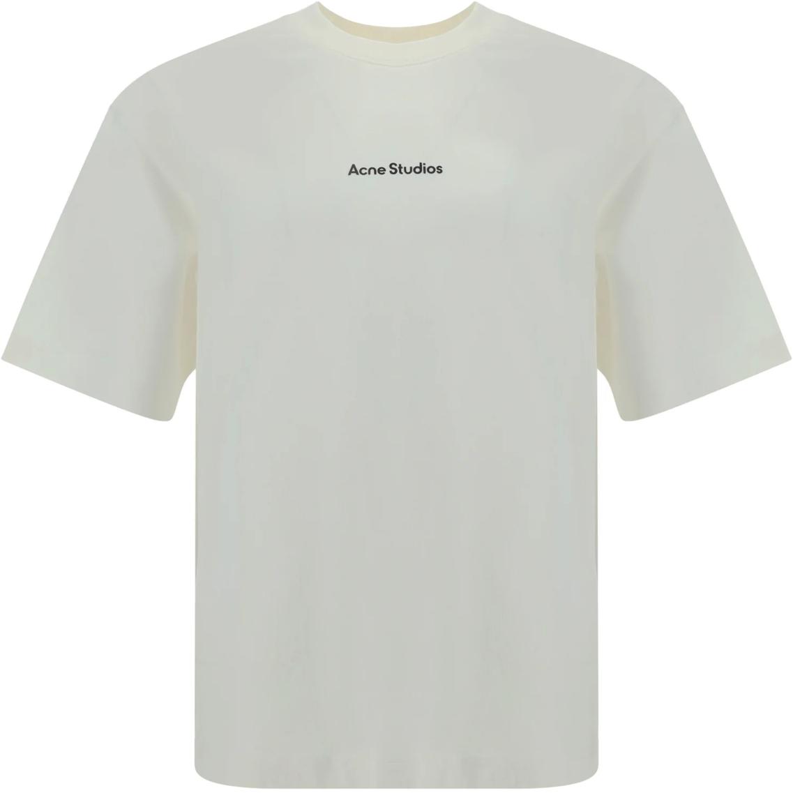 Acne Studios  White Crewneck Logo Embroidered Slim-Fit T-Shirt. CL0274-183