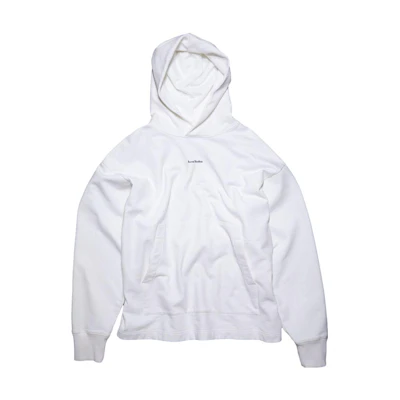 Acne Studios White Hoodie with Letter Print and Oversized Fit. BI0139-WHITE