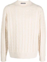 Order Acne Studios White Plain Loose Fit Crewneck Pullover Sweater. POIZON240717479