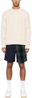 Lookbook Acne Studios White Plain Loose Fit Crewneck Pullover Sweater. POIZON240717479