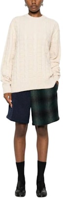 Acne Studios 白色寬鬆圓領針織毛衣。 POIZON240717479 Shop Acne Studios 白色寬鬆圓領針織毛衣。 POIZON240717479